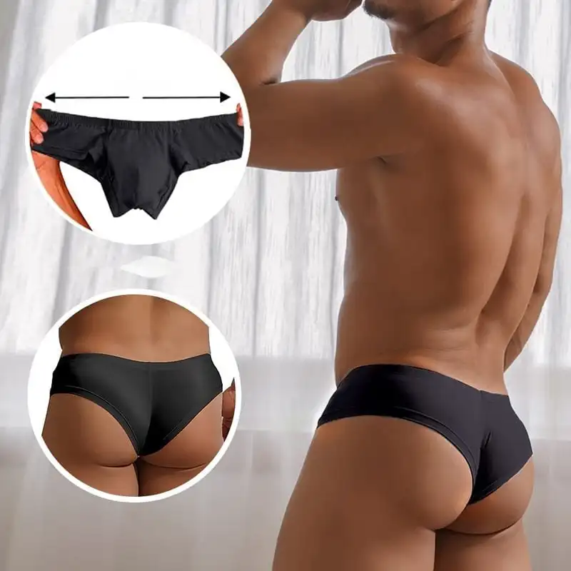 Slip à Taille Basse Respirant de Couleur Unie pour Sexy Hommes Men's solid color breathable low waist underwear 3