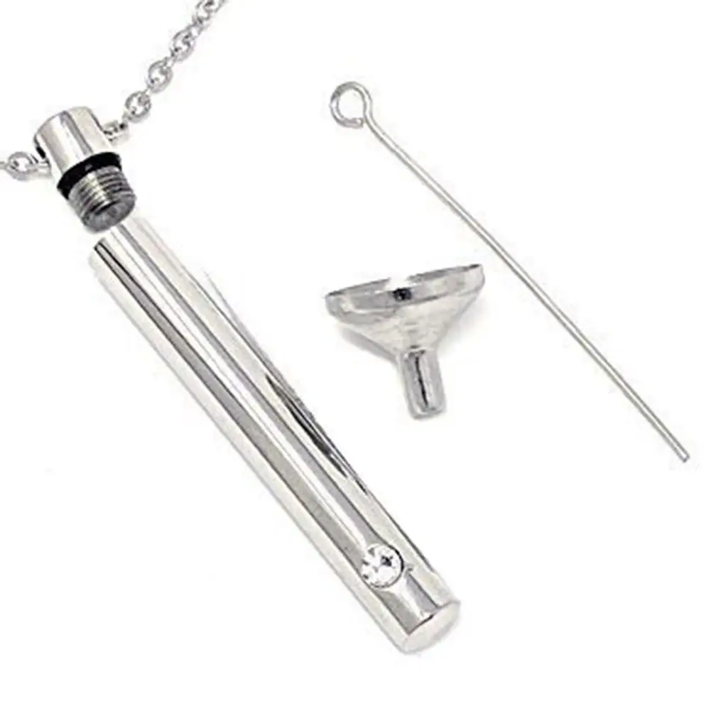 

1 Set Excellent Jewelry Necklace with Ashes Holder Bottle Pendant Attractive Jewelry Necklace Multipurpose for Male