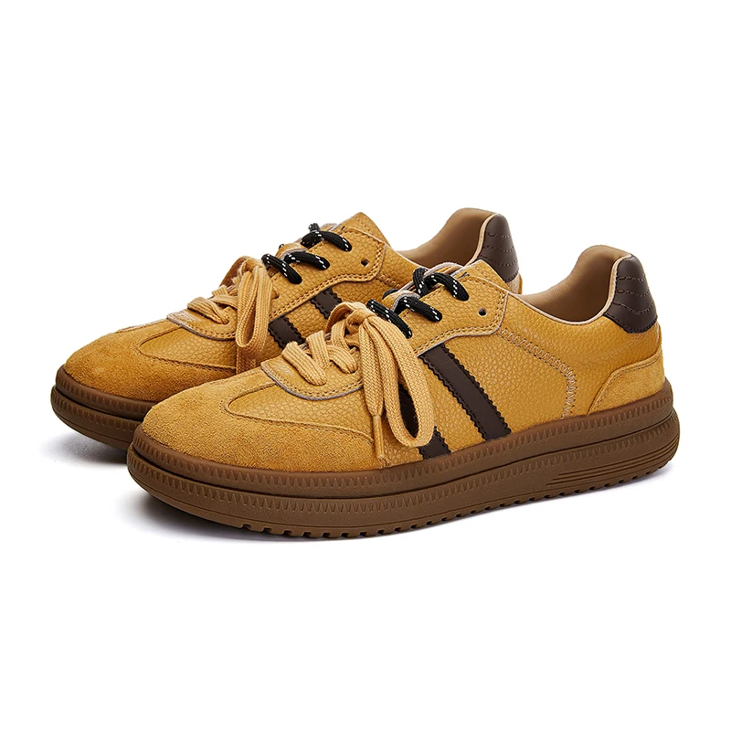 DIMANYU De Training Shoes Women's Real Leather 2024 Fall New Lace Female Sneakers Thick Sole casual female Forrest Gump Shoes 4