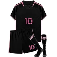 Soccer Jerseys Kids 7 Football Sports Fan for Boys Girls Youth Soccer Shirts and Shorts Stockings Set for 4-14 Years
