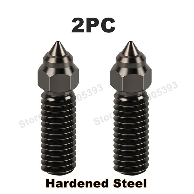 High-Speed Brass Plated Copper & Hardened Steel 3D Printer Nozzles