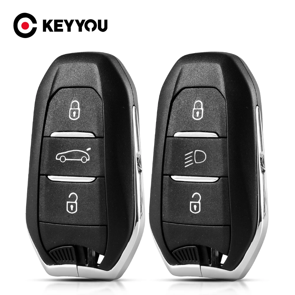 

KEYYOU Car Remote Key Shell for Peugeot 308 308S 408 3008 4008 5008 508 Fit Citroen C3 C4 DS 3 Buttons Key Case