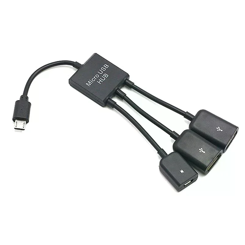 3-in-1 Micro USB OTG Hub with Dual 2.0 Ports product image