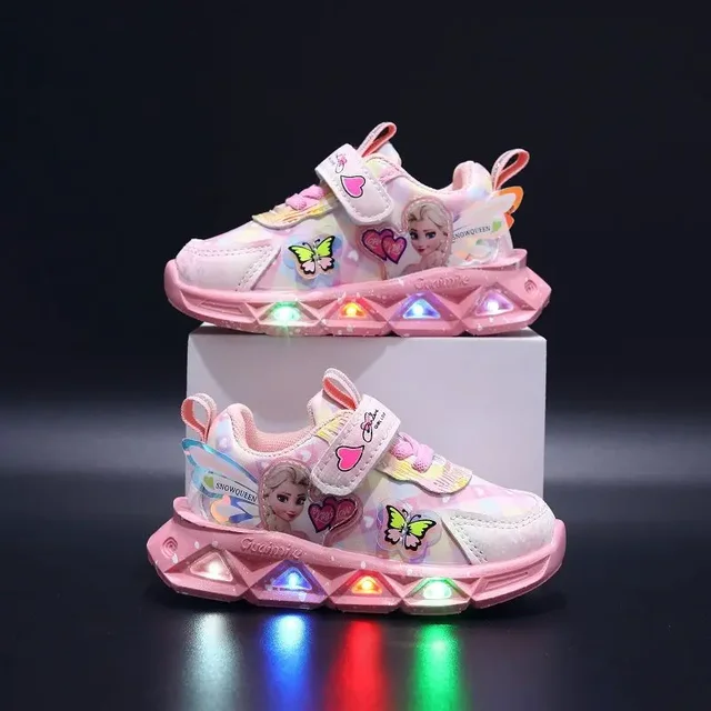 Girls Frozen LED Sneakers 2