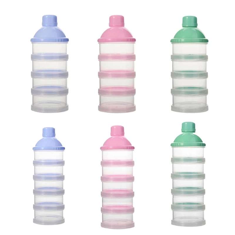 Baby Formula Dispenser Secure Seal Milk Powder Container for Toddlers & Infants 4/5 Section