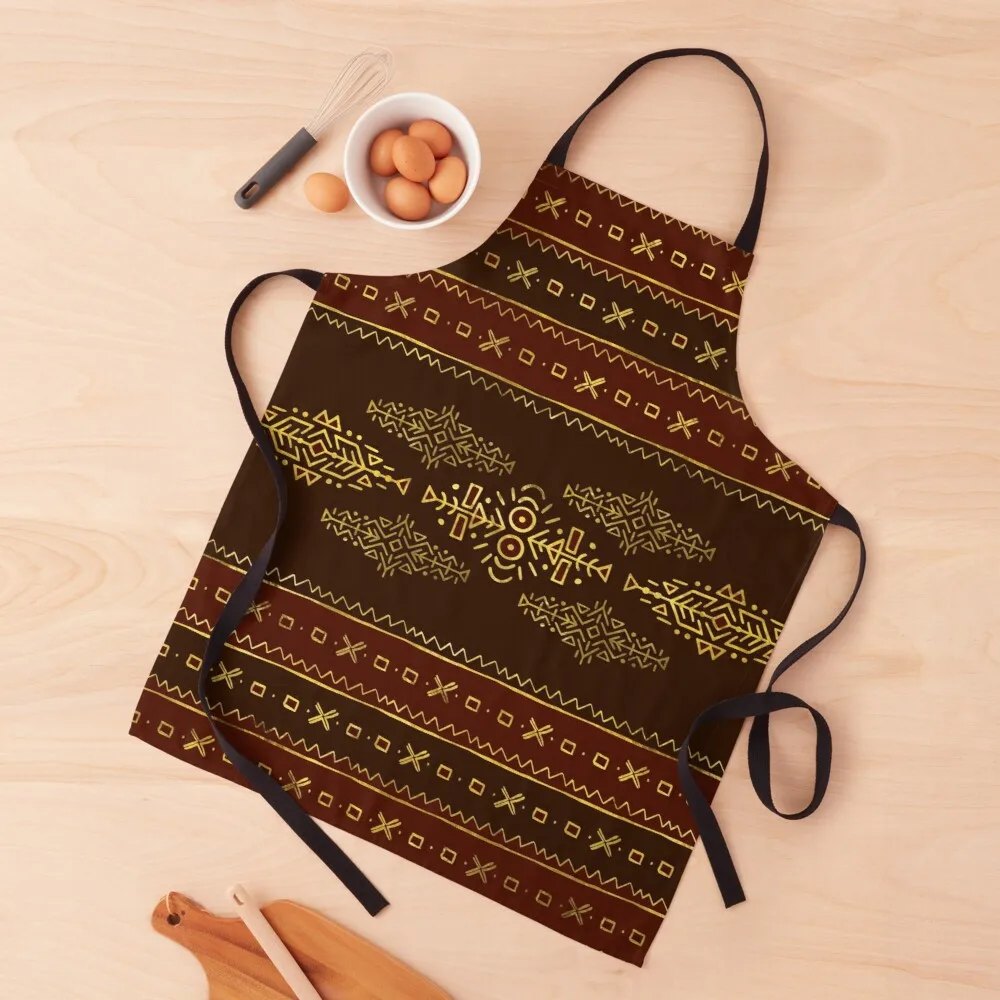 

Golden EthnicTribal CompositionApron waterproof apron for woman kitchen supplies kitchen things for home