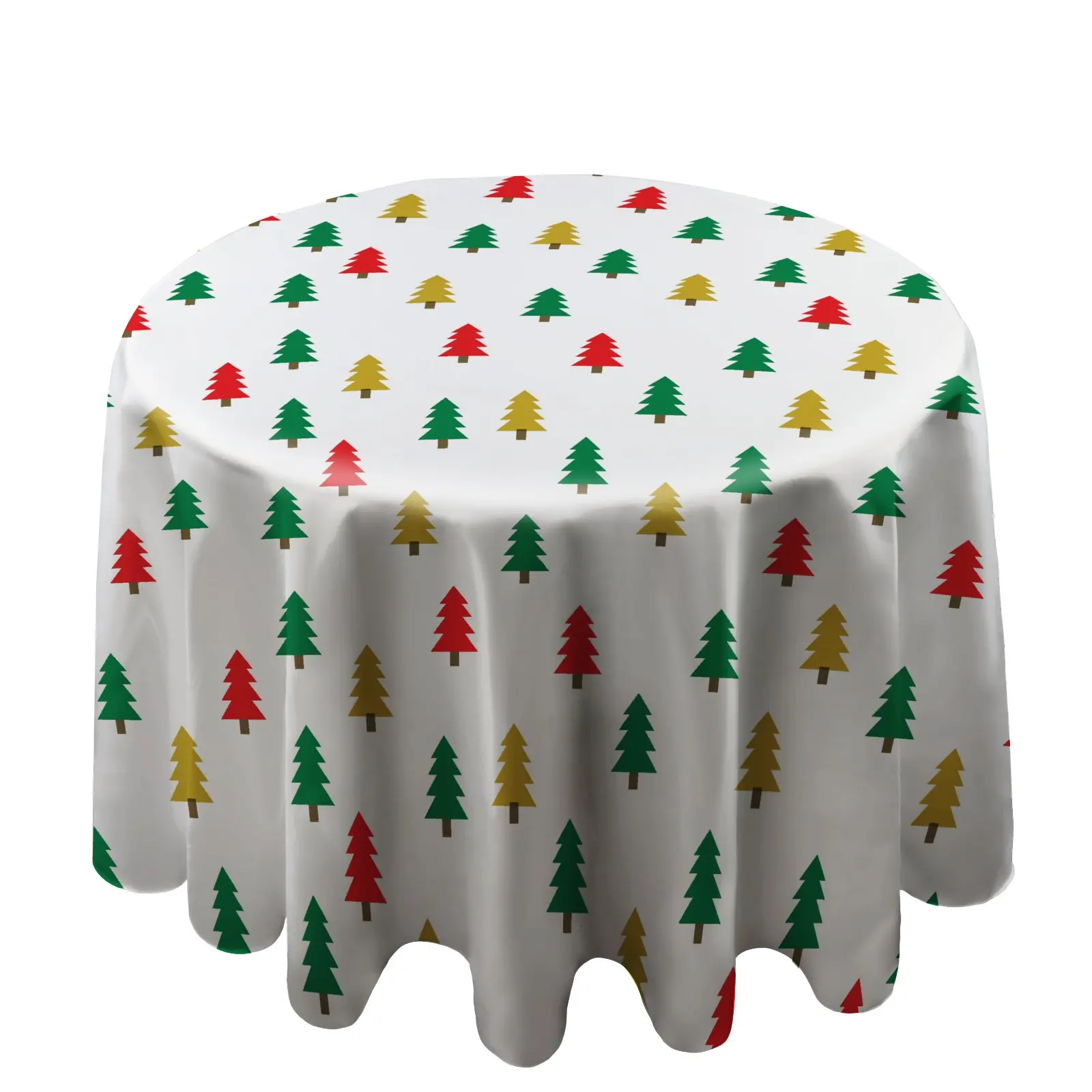 

Round Tablecloth, Stain and Wrinkle Resistant Washable Polyester Table Cloth, Decorative Fabric Table Cover