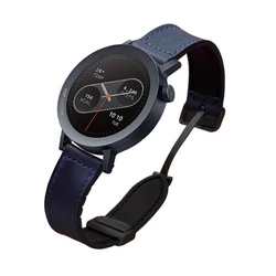 Elegant Leather Silicone Bracelet with Magnetic Buckle Strap for 22mm CMF Watch Pro 2 (Midnight Blue)