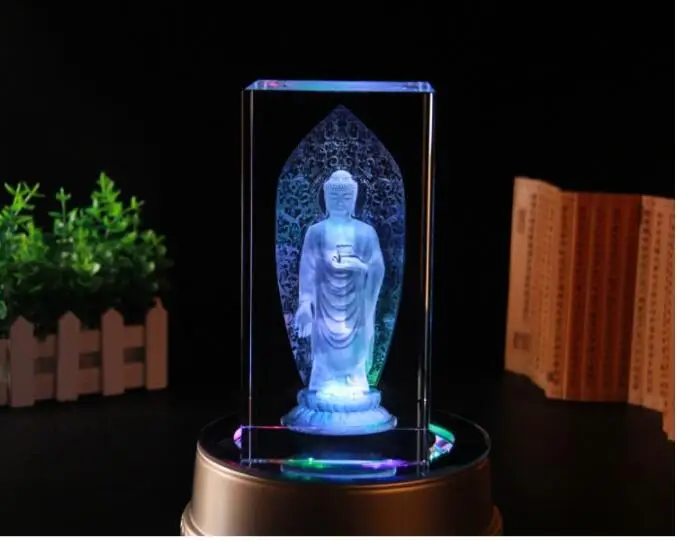 

large GOOD Buddha statue # HOME family Talisman efficacious Protection # Buddhism 3D Crystal the Buddha Shakya Mani statue-gift