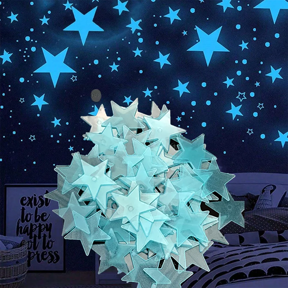Stelle Fosforescenti Adesive Per Soffitto – Set 134 Pezzi Con Astronavi E Luna, Per Cameretta Dei Bambini, Effetto Notte Stellata