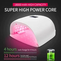 Rechargeable Nail Lamp 86W Wireless Gel Polish Dryer Red Light Manicure Light with Handle Cordless Nail UV LED Lamp 2