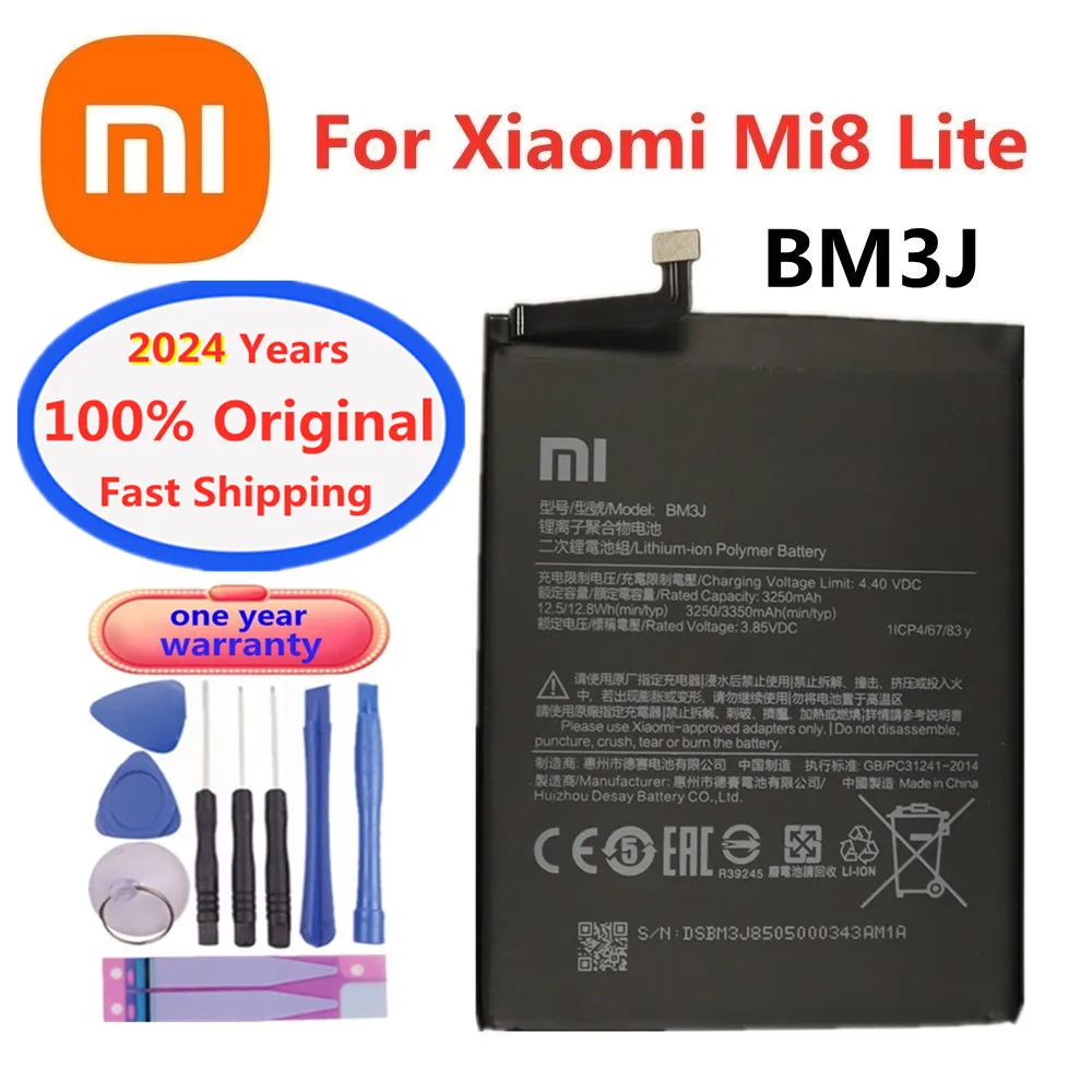 

Оригинальный аккумулятор BM3J 2024 мА/ч Xiao Mi 3350 года для телефона Xiaomi 8 Mi 8 Lite Mi8 Lite Phoen сменный аккумулятор + Инструменты