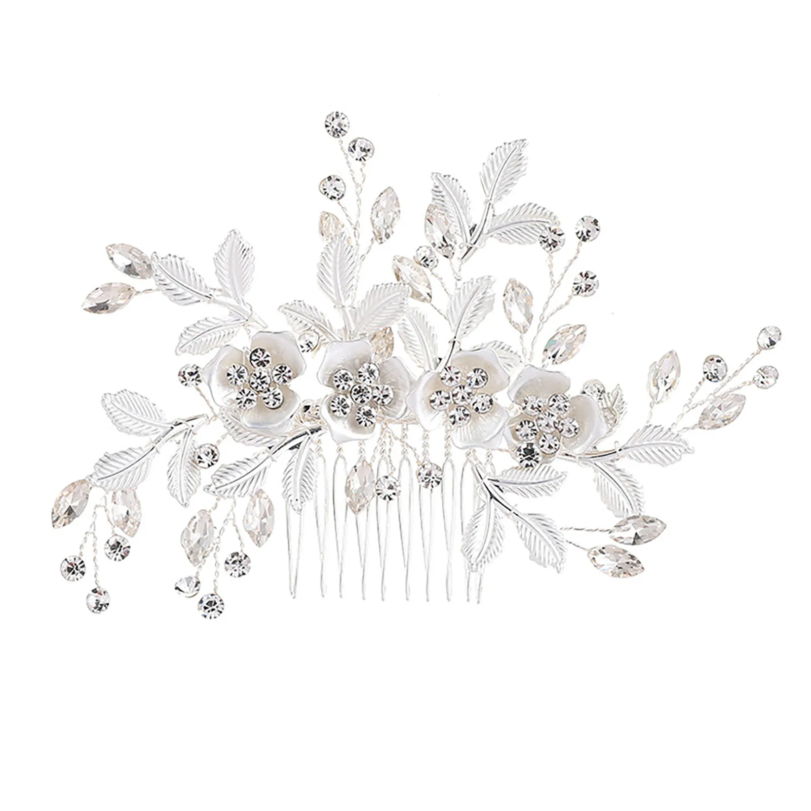 

Hair Jewelry Headdress Hair Comb Handmade Luxurious Headdress with Smooth Teeth for Bridesmaid Wedding Dating Shopping