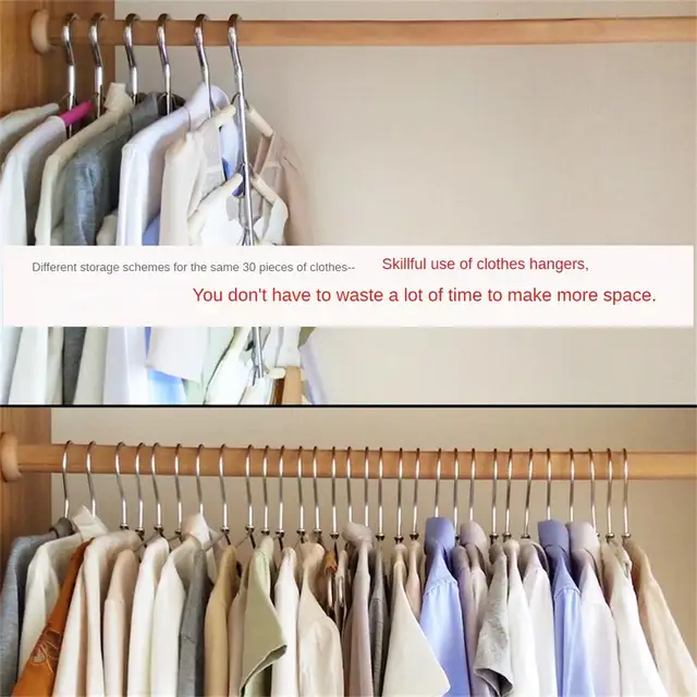 Fogas Kreatív Űrmegtakarító Akasztók Otthoni Tároló Többrétegű Akasztó Magas Acél Eva Hab Háztartás Nincs Nyomatrétegű - Image 4