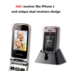 Artfone G6 LTE 4G Flip Senior Mobile Phone Big Keypad For Elderly Single Sim Celulares FM SOS Cellphones With Charging Dock 4