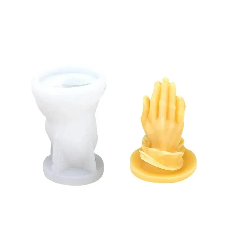 Description Picture 6 of item3D Prayer Gestures Silicone Candle Mold DIY Finger Aromatherapy Plaster Crafts Resin Clay Molds Soap Making Tools Home Gifts