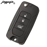 Jingyuqin 2/3/4 ปุ่มสําหรับ Jeep Renegade เข็มทิศ Patriot Liberty 2015 2016 2017 2018 Flip Remote Car Key กรณีเชลล์ SIP22 ใบมีด 2