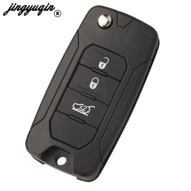 Jingyuqin 2/3/4 ปุ่มสําหรับ Jeep Renegade เข็มทิศ Patriot Liberty 2015 2016 2017 2018 Flip Remote Car Key กรณีเชลล์ SIP22 ใบมีด 2