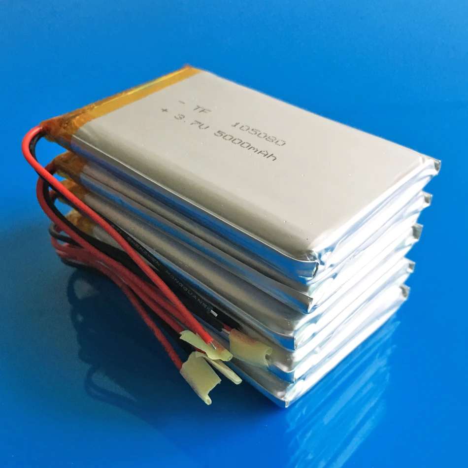 Pilha de Bateria Recarregável do Polímero do Lítio Banco do Poder do Lipo Vídeo Psp Portátil Mid Molhada Tabuleta Portátil pc 105080 3.7v 5000mah - Image 4