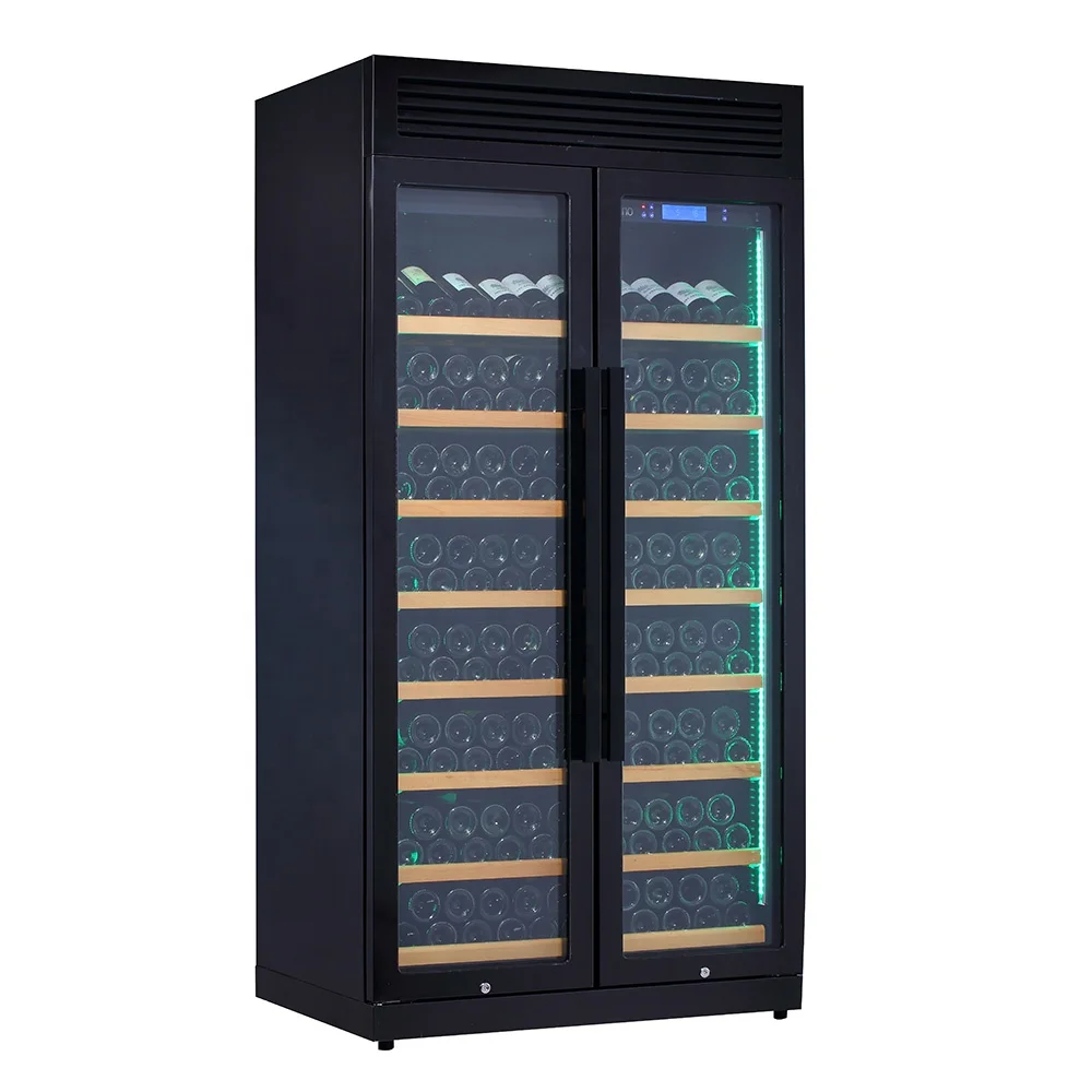 Tempered Glass Modern Wine Cellar Cabinet Wine Coolers Refrigerator Stainless Steel