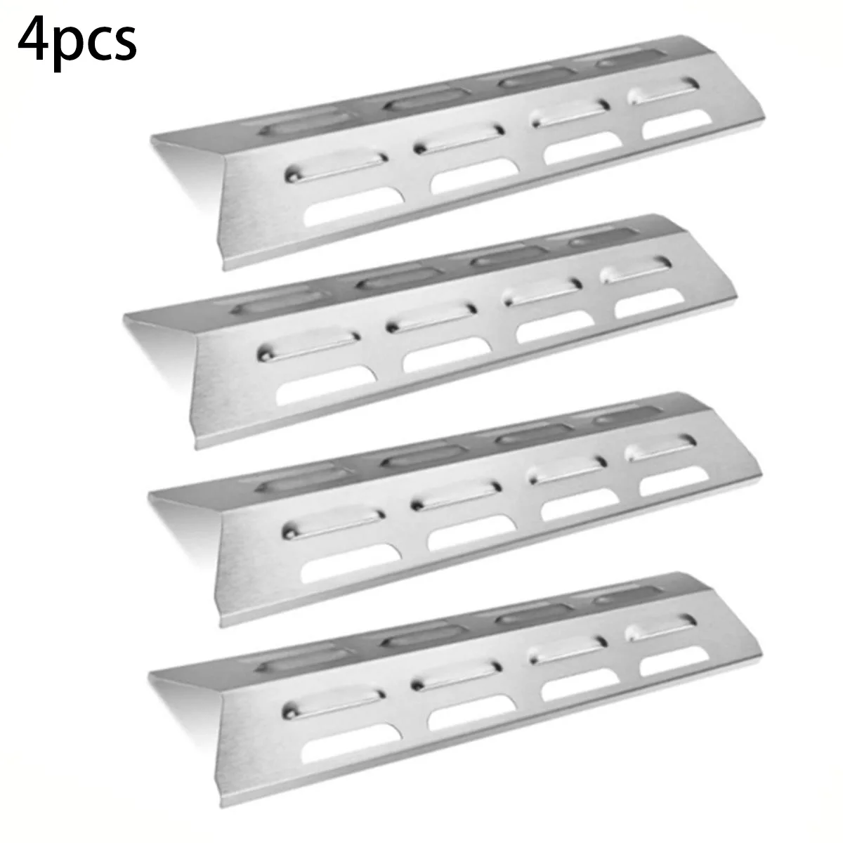

4Pcs Stainless Steel Barbecue Gas Grill Oven Heat Plate Heat Tents Deflector Burners Cover Accessory Camping Tool