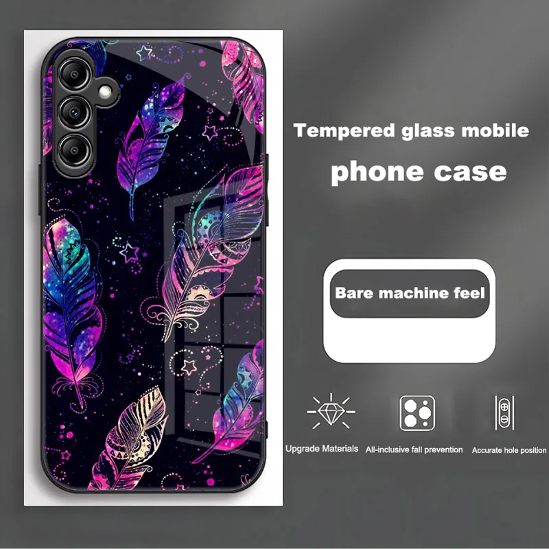 Luxury Tempered Glass Hard Back Bumper Case - Enhanced Protection & Sleek Design