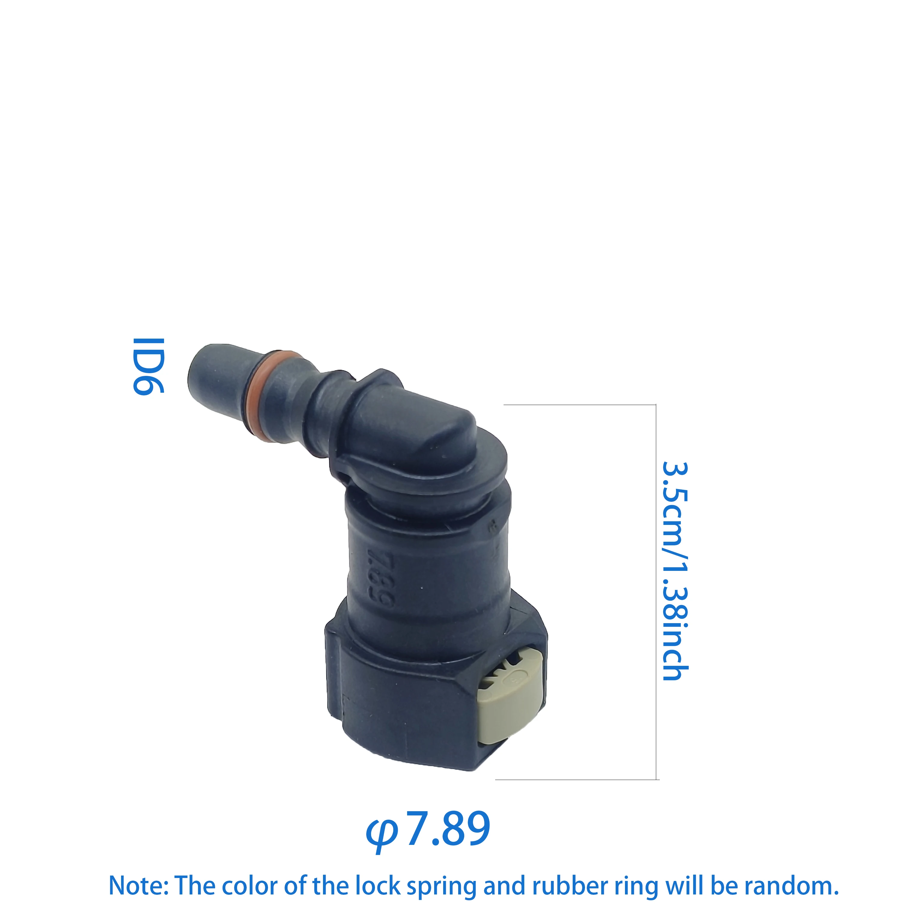 Auto Car Fuel Line Hose Quick Release Connector 2pcs x 7.89 ID6 90&deg; Female Carburetor Part