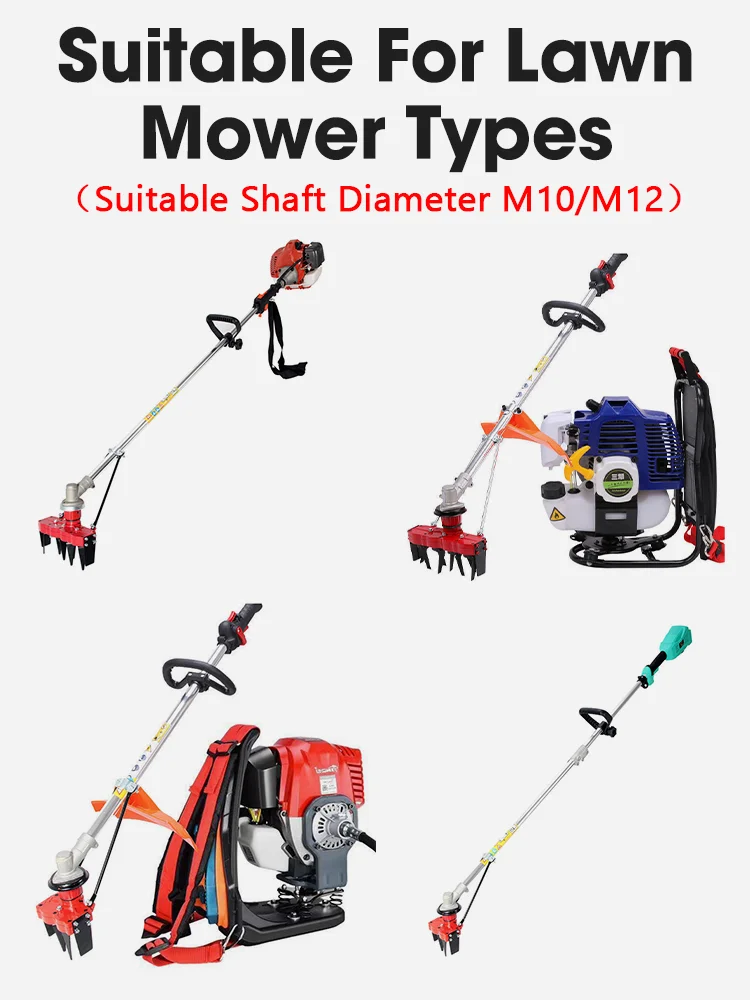 Gardening Farm Heavey Weeding Head Grass Remover Tool Attachment 2 in 1 Weeding Wheels Weeder Accessories