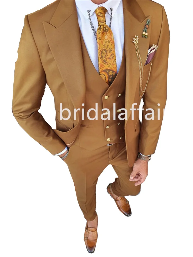 

Bridalaffair 2023 мужские костюмы хаки 3 штуки приталенный высококачественный костюм для свадебной вечеринки мужской костюм