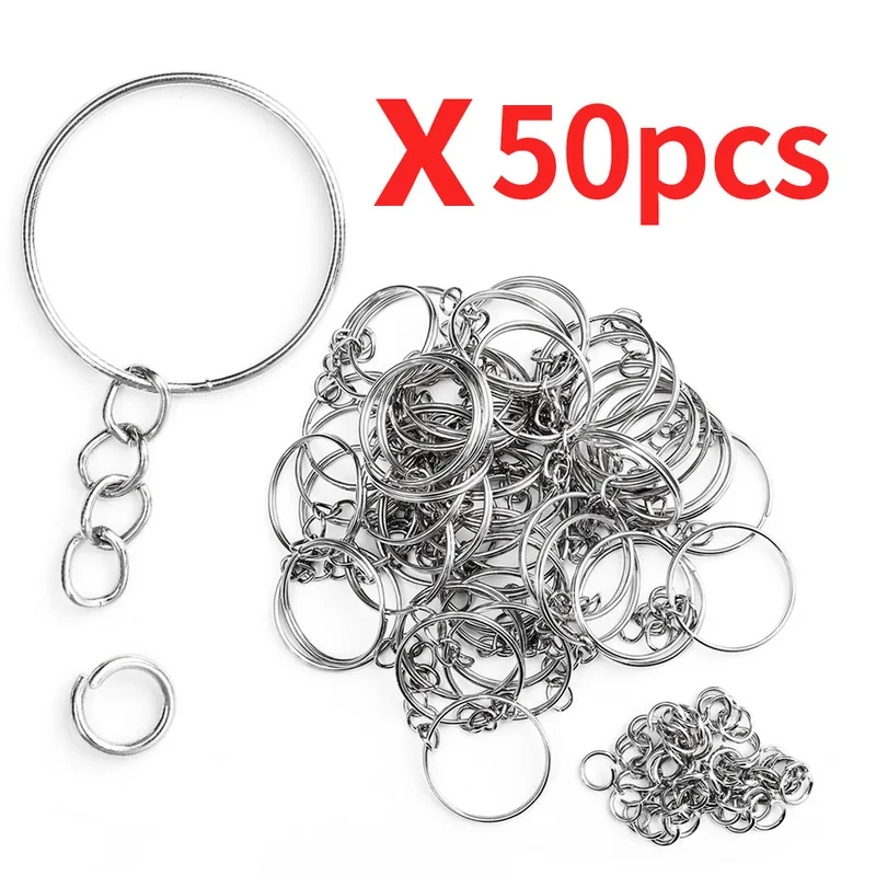 

Metal Blank Keyring Keychain Split Rings Keyfob Key Rings Lobster Clasp Key Pendant Chains Keychains Climbing Buckles Carabiner