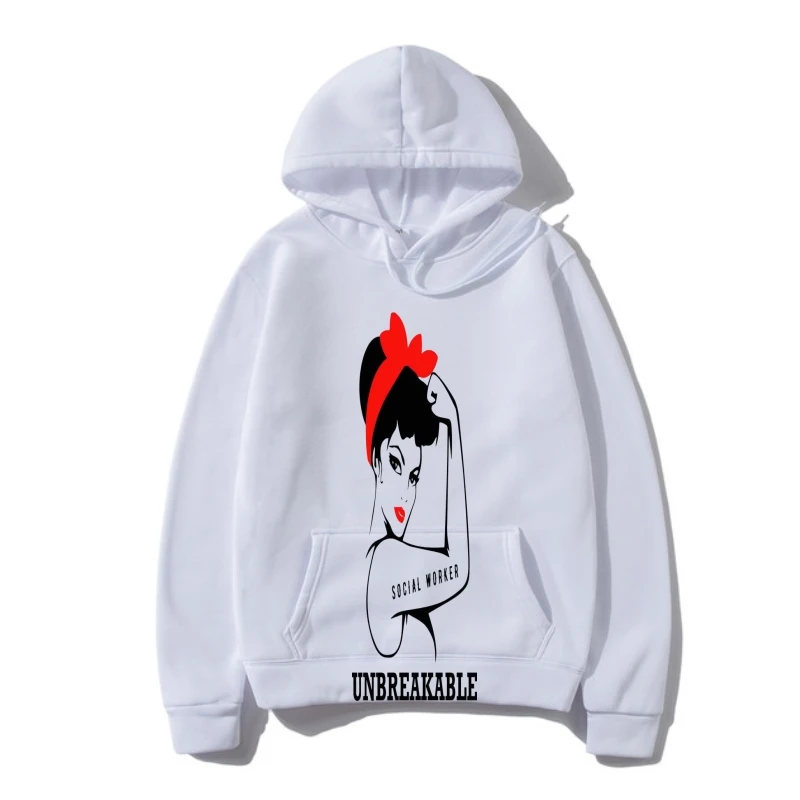 

Social Worker Unbreakable women fashion pure cotton casualrungeumblr Hoodieraphic cute kawaii Sweatshir Hoody party hipster a