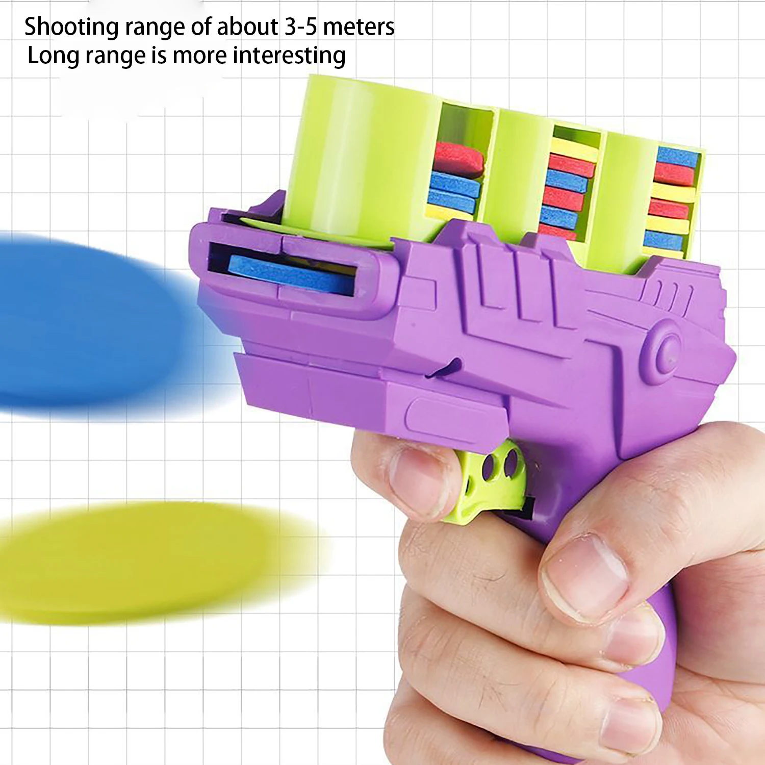 Children's soft bullet gun toy radish gun flying saucer continuous shooting pistol male and female puzzle toy 5