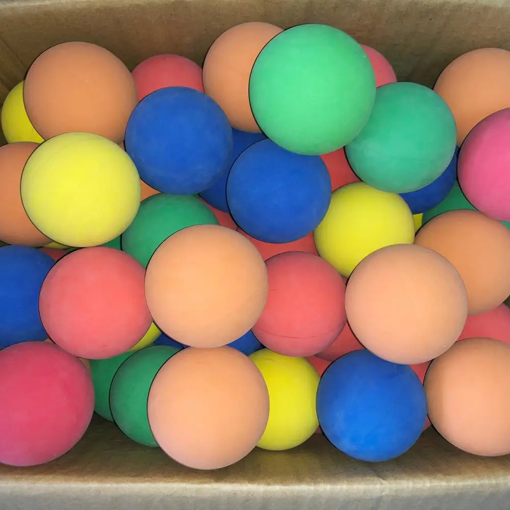 5.5cm Racquet Ball Squash Low Speed Rubber Hollow Ball Training Competition Thickness 5mm High Elasticity Random Color 12pcs/lot