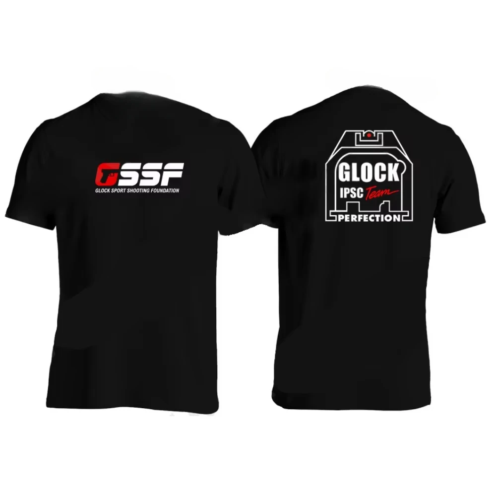 Glock IPSC Tactical Army Fan Club Outdoor Training Match Short Sleeve T-shirt cotton loose T-shirt street wear