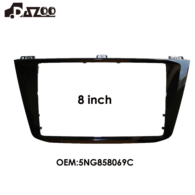 

8 Inch Glossy Black CD Panel Trim MIB Piano Black Radio Media Unit Plates Decorative Frame For VW Tiguan L II MK2 5NG858069C