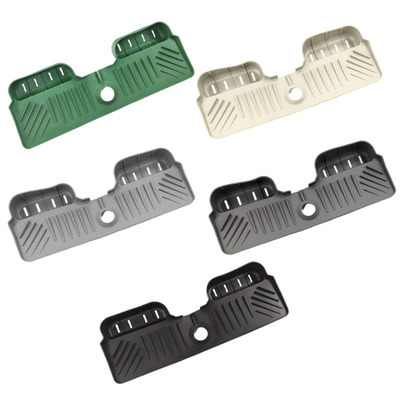 

Sink Drain Mats for Kitchen, Bathroom Sink Splash Guards Mats Silicones Faucet Handle Dripping Drain Tray Soap Holder