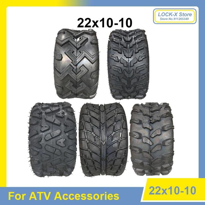 

10" Inch Tyre 22x10-10 Tubeless Tire for Motorcycle ATV Go Kart Quad Buggy 4 Wheel High Quality Thick Off-road Vehicle
