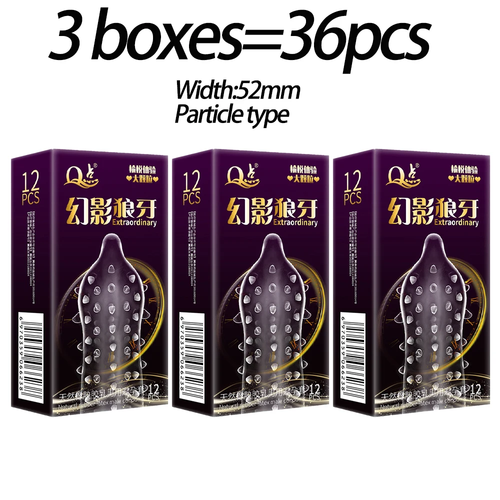 36Pcs Condoms Sex Toys for Men Adult Dense Large Particles Orgasm Penis Sleeve Fresh Easy To Clean Safety Condom Sex Goods