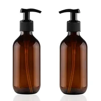 300 Ml Soap Dispenser Pump Hand Refillable Squeeze Bottles Liquid Sample Containers Brown Travel 1