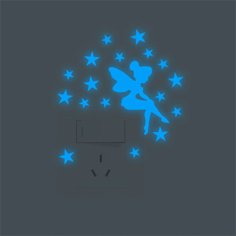 Luminous Switch Stickers Cartoon Cat Luminous Switch Stickers Removable Decorative Decals For Children Room Living Room Bedroom Decoration