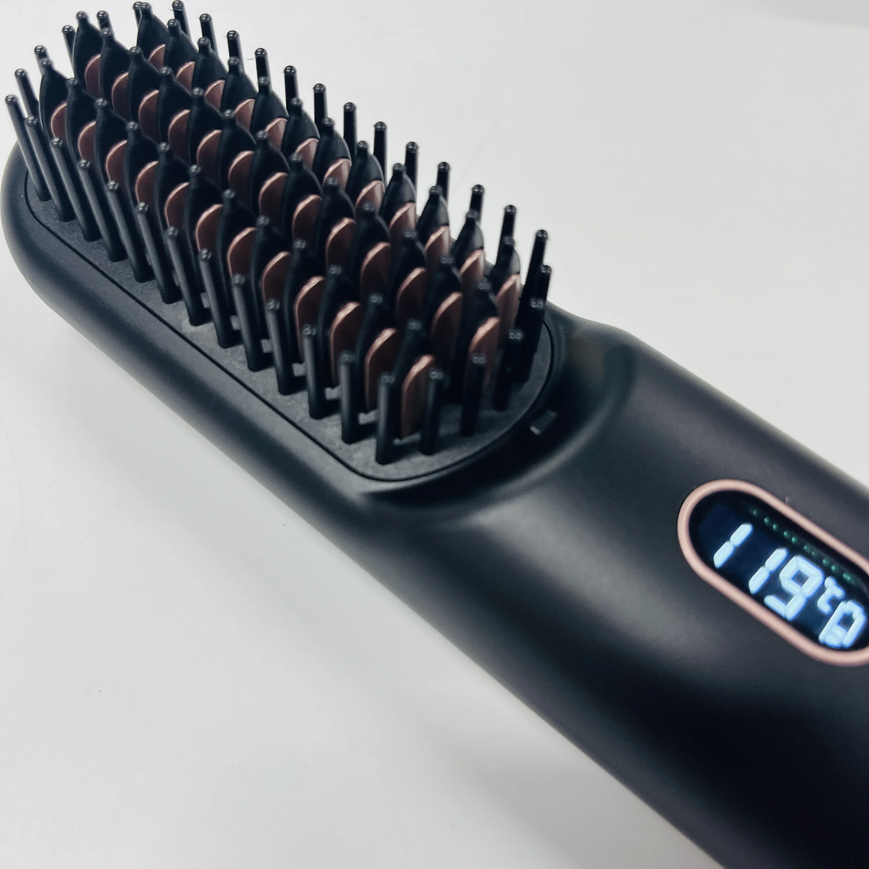 Negative Ion Hot Comb Hair Straightener for Women Cordless Hair Straightener Brush Portable Mini Straightening Brush