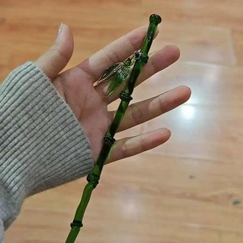 Chinese Hair Sticks Asian Chinese Hanfu Hair Sticks Handmade Classic Fork With Leaves Pendants For Long Women