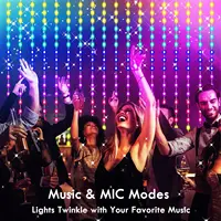 3M RGB Smart LED Curtain Lights Christmas Decor APP Remote USB Garland String Light Fairy Lamp Wedding Holiday Bedroom Outdoor - Image 3