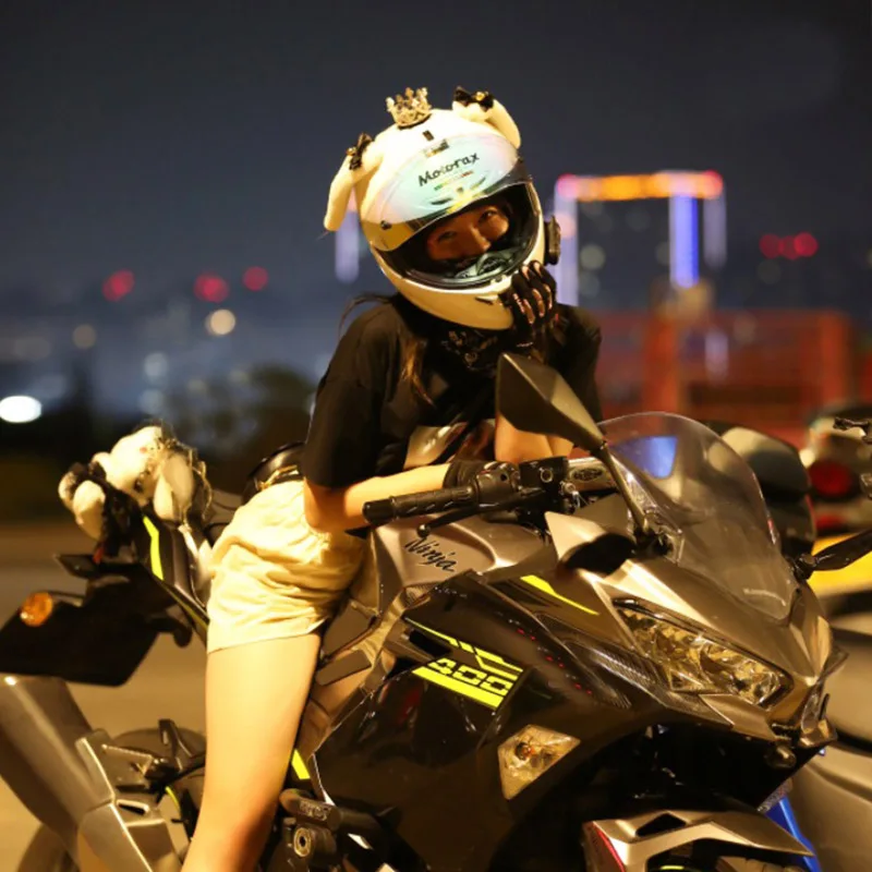 2Pcs/Pair Creative Motorcycle Electric Helmet Decorations Cute