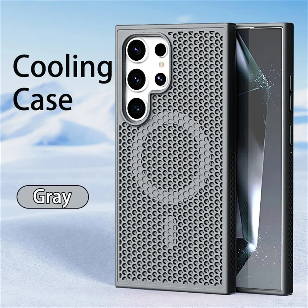 Luxury Cooling Heat Dissipation Breathable Magnetic Phone Case