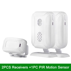 Wireless Motion Sensor Doorbell with Chime for Store Security and Visitor Welcome (D 2X Doorbell Host)