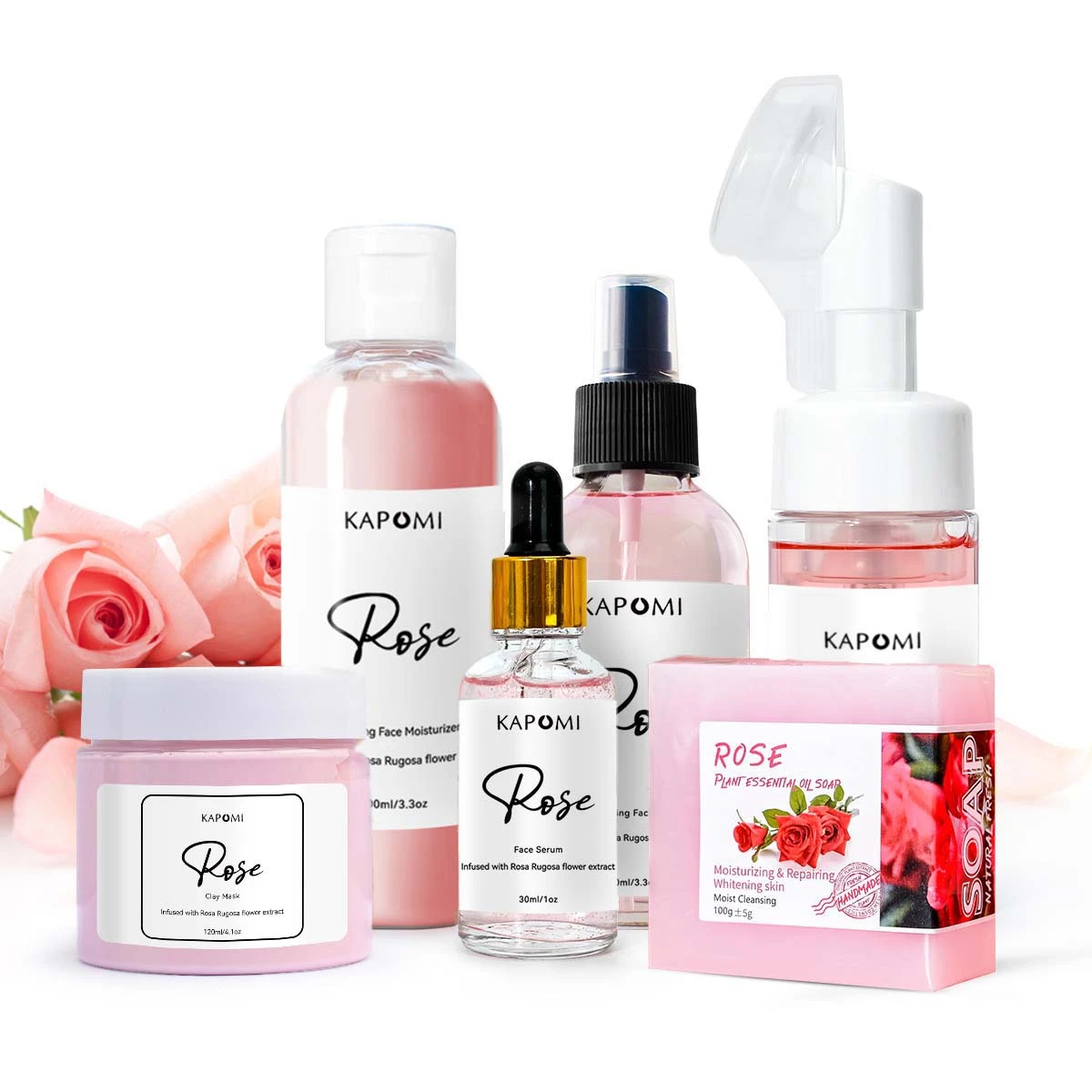 Rose Skin Care Set Anti Acne Anti aging Hydrating Moisturizing Female
