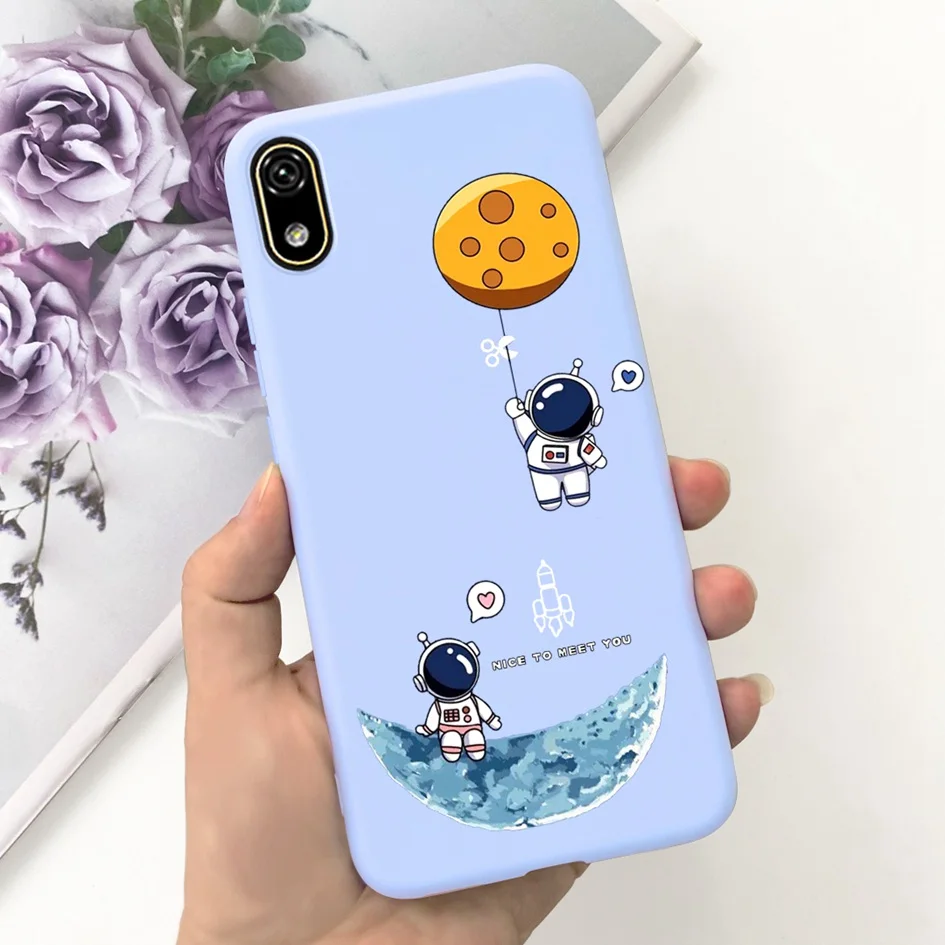 Cute Astronaut Soft Silicone Protective Phone Case
