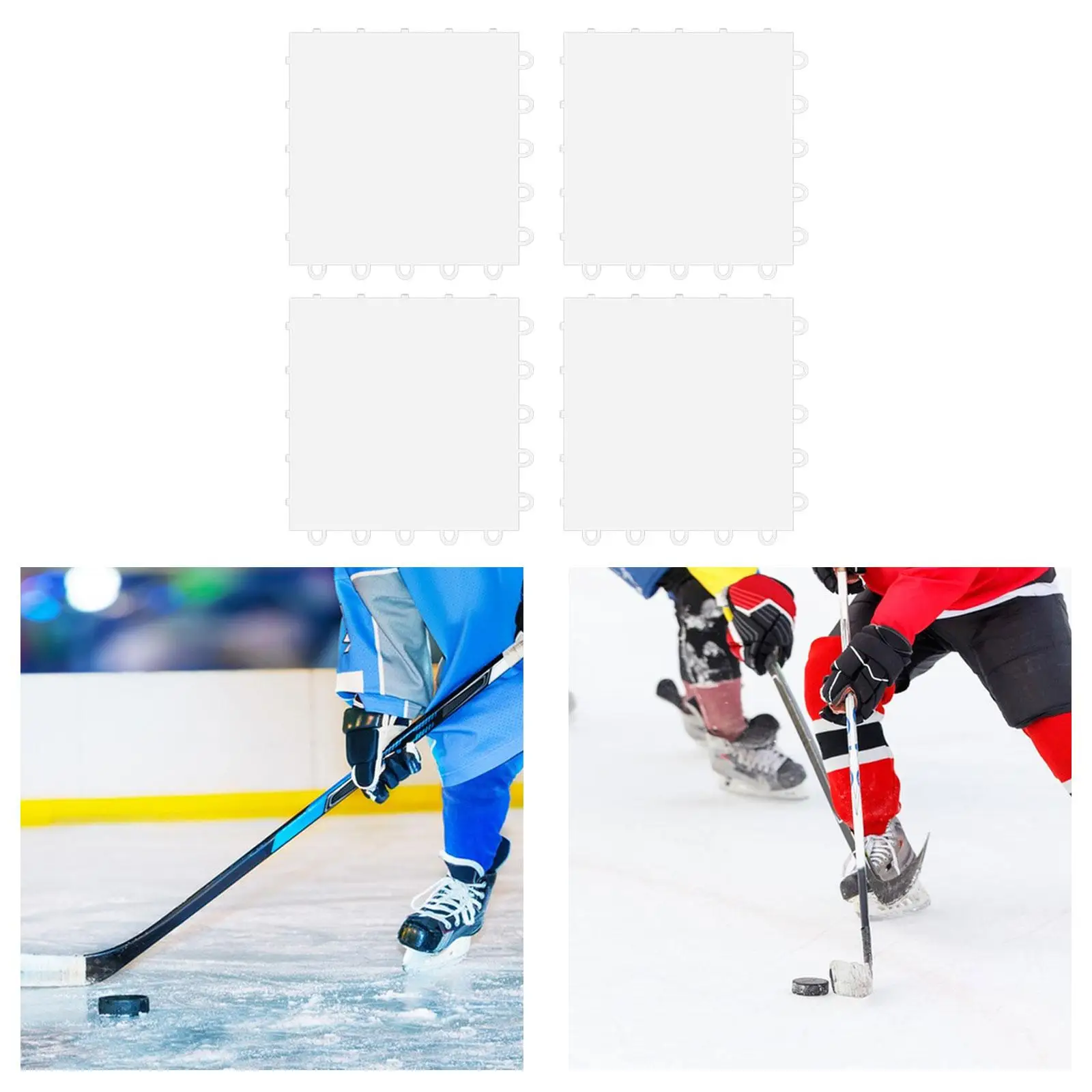 Hockey practice pad 4 Pieces Hockey Practice Pad Roller Skating Ball Practice Convenient Smooth Surface Ice Hockey Training Equipment Pad