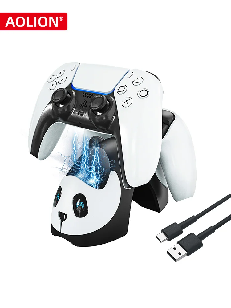 Caricabatterie Per Sony Playstation5 Controller Wireless Type-C Usb Dual Fast Charging Dock Station Per Ps5 Joystick Gamepad